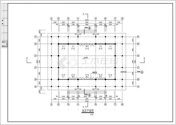 某金殿建筑设计全套CAD图纸-图二