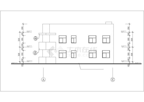 小型2层钢混框架结构现代化幼儿园平立剖面设计CAD图纸-图一