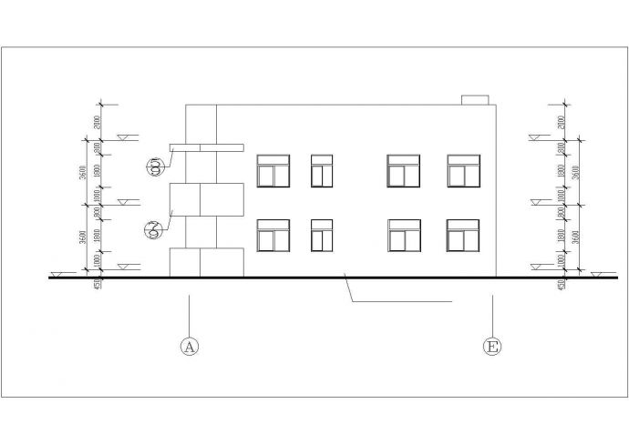 小型2层钢混框架结构现代化幼儿园平立剖面设计CAD图纸_图1