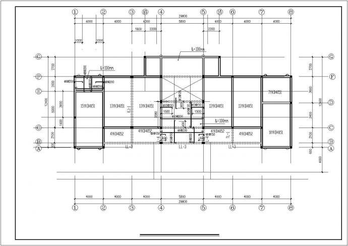 武汉市汉阳区某大型水库单层砖混结构管理房全套结构设计CAD图纸_图1