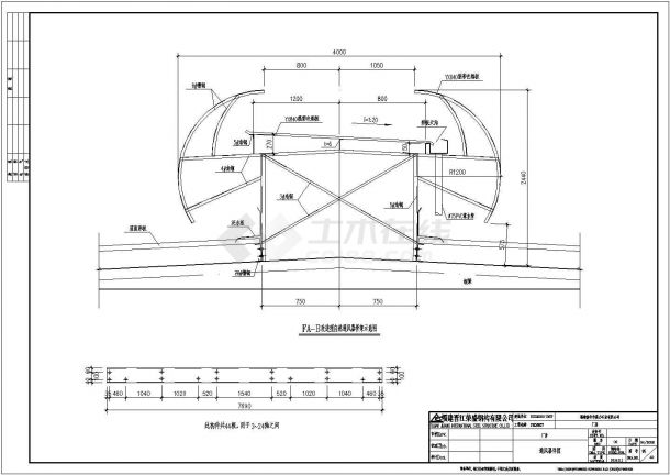 钢结构设计_钢结构气楼设计CAD图-图一