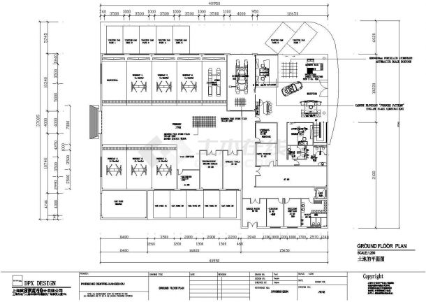 保时捷汽车展厅全套图纸，共20张-图二