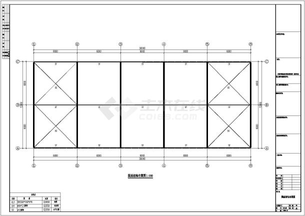 钢结构设计_某地区12米跨度工程CAD图-图二