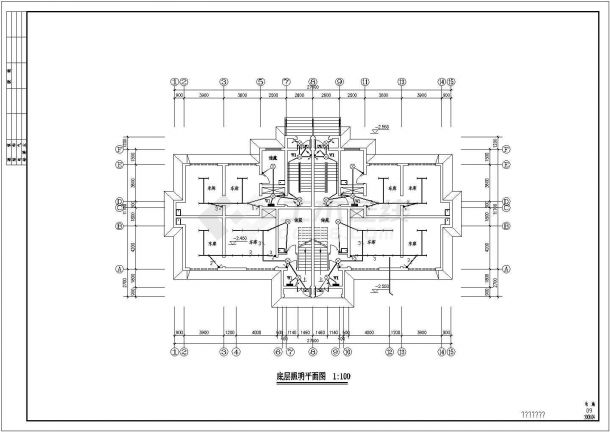 某豪华住宅电气CAD节点详细构造设计住宅楼-图二