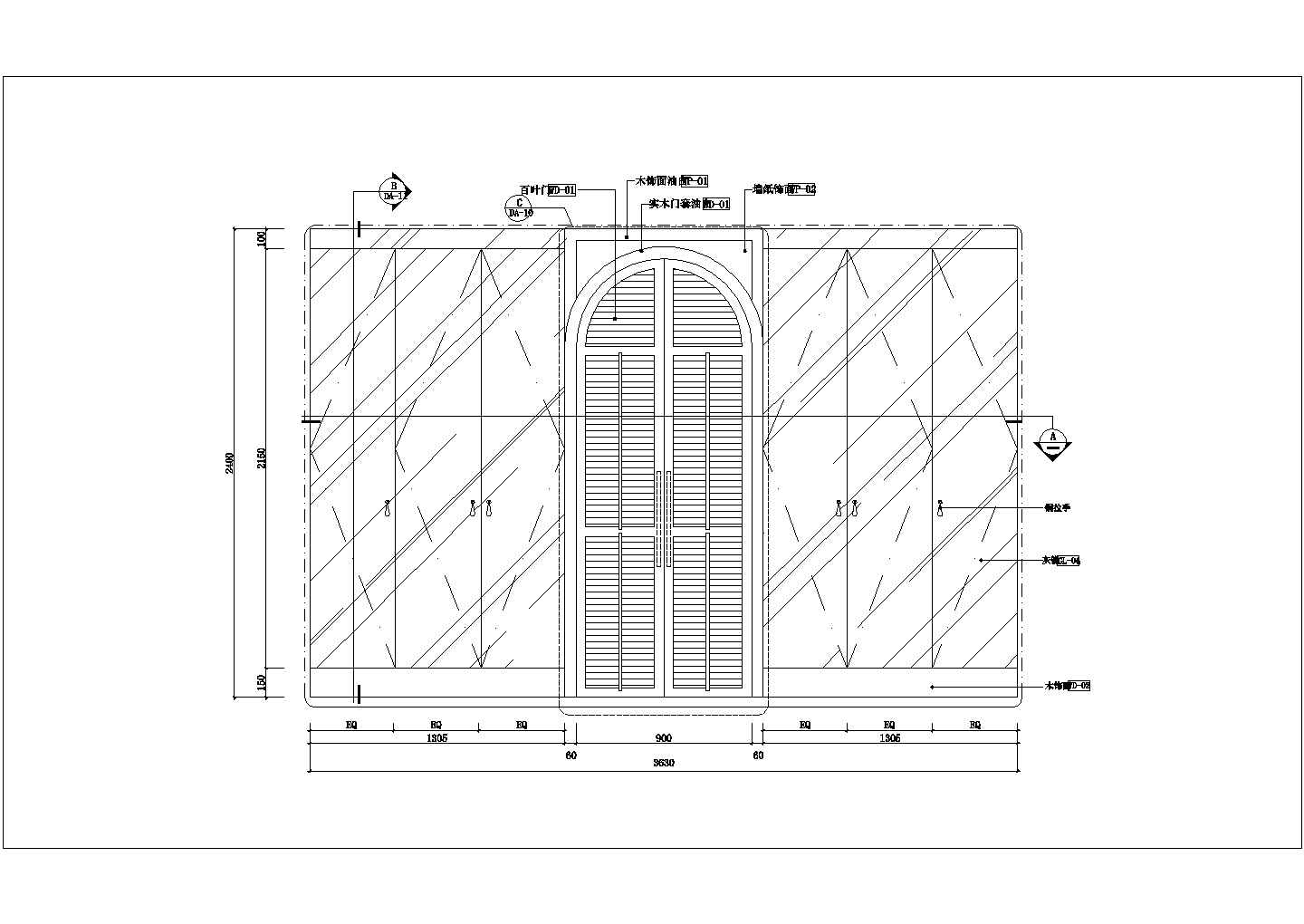 某现代泰式风格CAD设计完整施工图柜体大样图