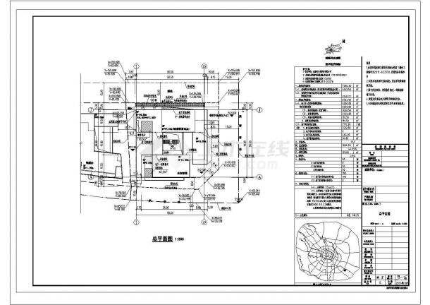 [成都]3层大型农贸市场建筑CAD完整规划设计施工图总图-图一