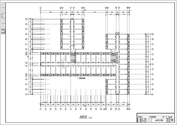 武汉某学院研究院分院学生宿舍楼工程设计全套CAD图（含施工总说明、总平面图）-图二