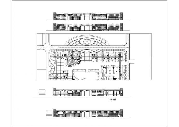 某工学院建筑CAD设计方案文本剖面图纸_图1