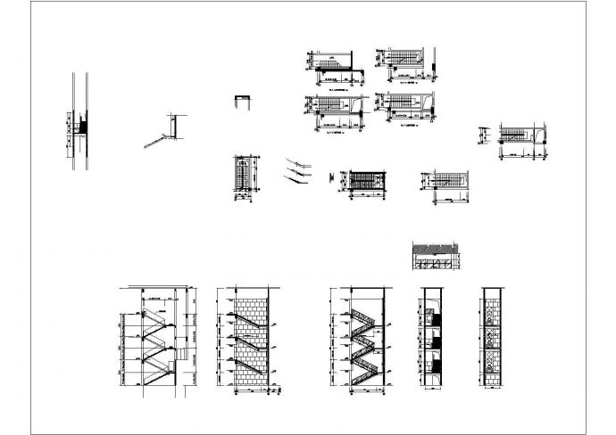 某西安综合性园林式酒店改造CAD施工楼梯间_图1