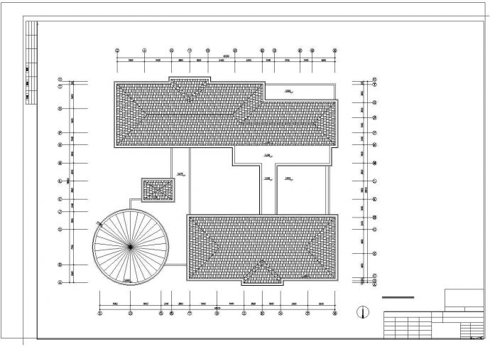 某8班幼儿园建筑基础平面图_图1