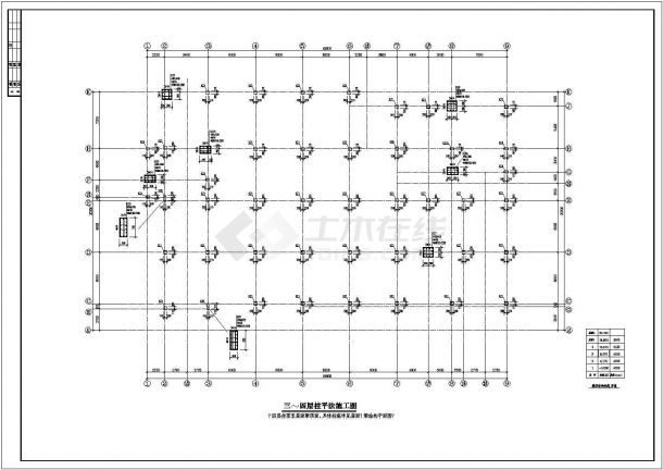 钢结构设计_某中学大型食堂结构施工CAD图-图二