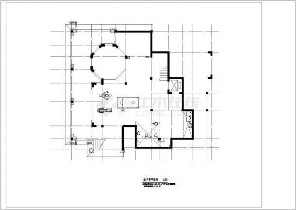 某西班牙风格二层别墅建筑CAD图-图一