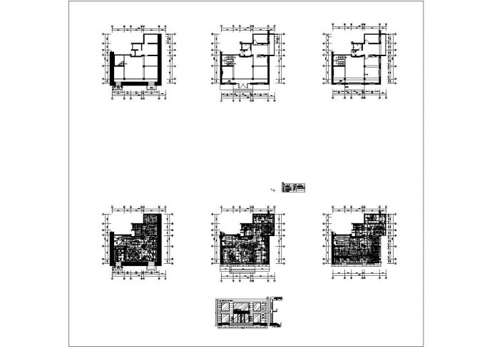 某理发造型店CAD节点完整构造施工图平面图_图1