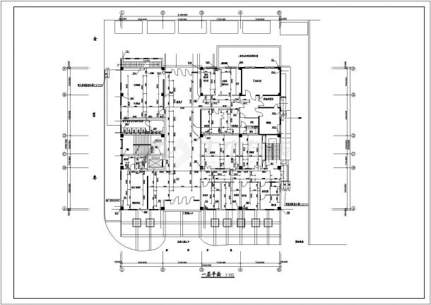 长31.4米宽28米-1+7层中医院门诊医务楼给排水施工图-图二