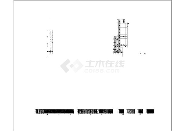 某图书馆学习共享空间维修建设工程过道休闲阅读区CAD节点剖面设计图-图一