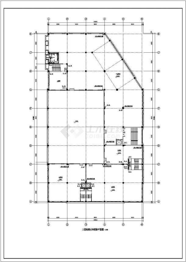 [辽宁]三层农贸市场及地下车库CAD给排水消防施工图（甲级设计院）-图一