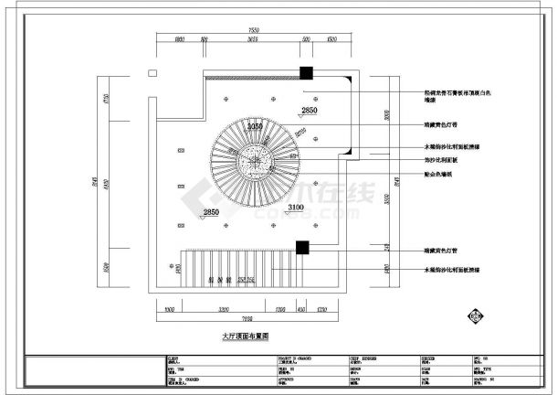某小型洗浴中心大厅CAD详细完整构造大样设计图-图二
