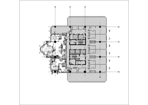 武汉某星级酒店总统套房施工CAD全套设计图纸-图一
