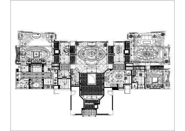 某五星豪华总统套房CAD节点平面设计完整施工图-图一