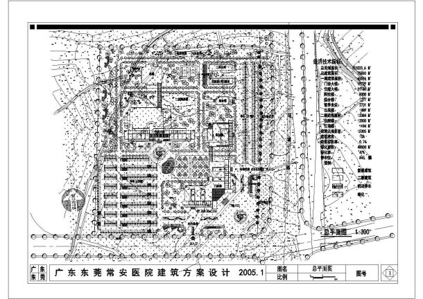 某医院CAD施工节点剖面大样总平面-图二