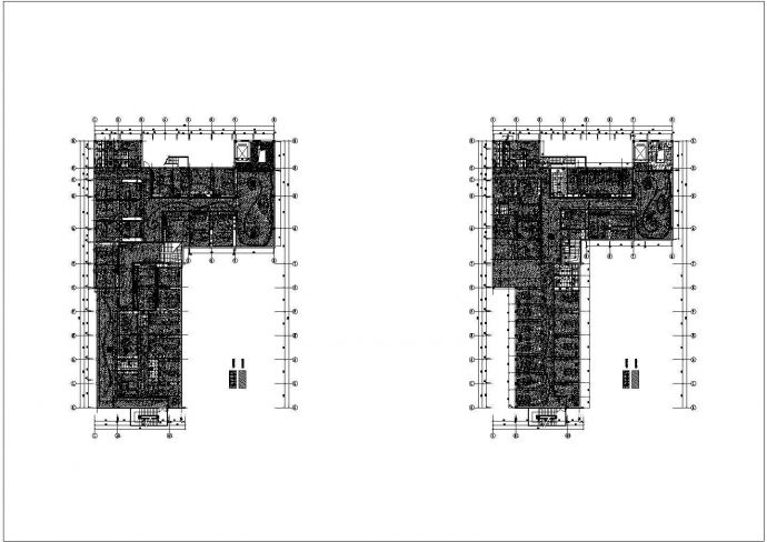 某美容医院施工2层3层CAD施工完整平面图_图1