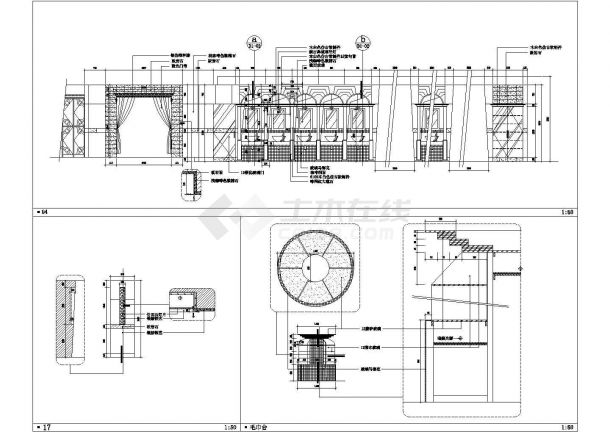 [北京]五星级洗浴中心施工图大堂男浴区CAD设计图纸-图二