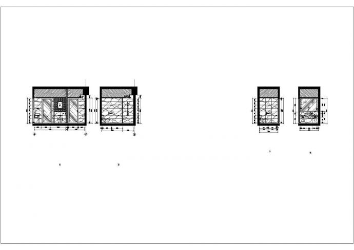 某东莞索菲特酒店部分施工图CAD样本房平面立面图_图1