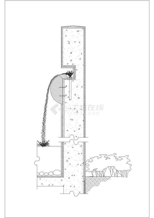某公园内特色喷泉设计cad详细施工图纸（甲级院设计）-图二