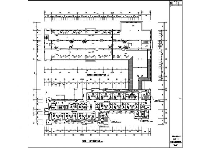 某医院病房楼暖通设计施工CAD图_图1