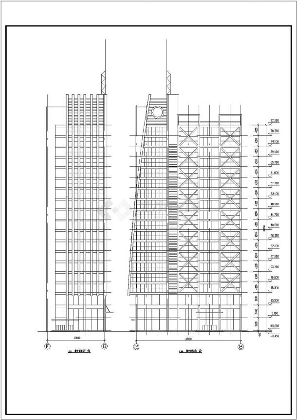 经典办公楼全套建筑设计CAD图纸-图一