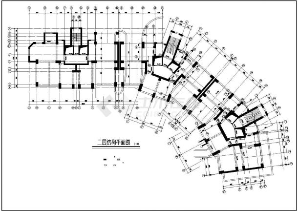 19层高住宅楼建筑结构CAD图纸-图一