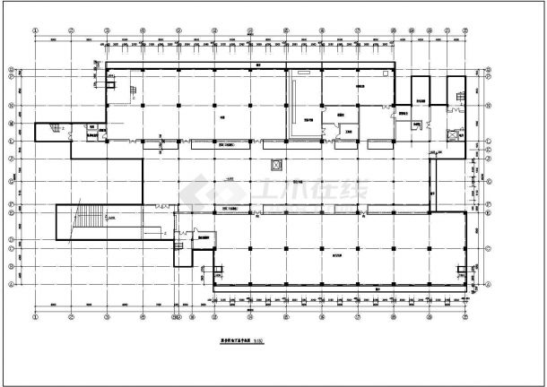 西北某市大学图书馆建筑规划CAD参考图-图二