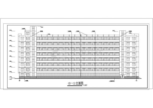 甘肃某大学学生公寓楼建筑施工图-图二