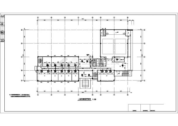 某办公大楼暖通空调设计CAD平面布置图-图一