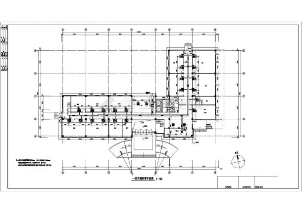 某办公大楼暖通空调设计CAD平面布置图-图二