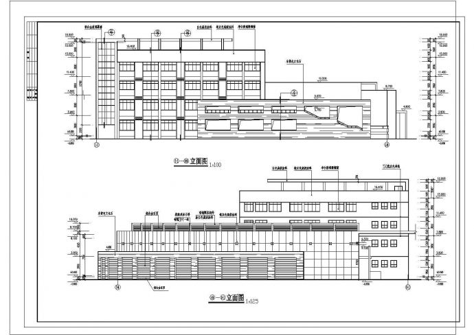 江西某区域区高校行政楼建筑CAD布置图_图1