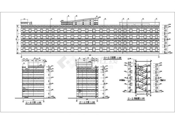 某地区教学楼建筑设计cad详图-图二