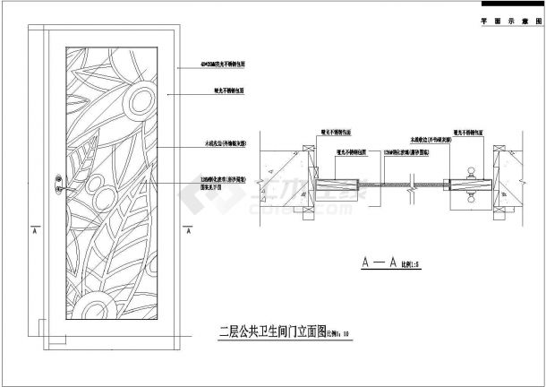  A hotel interior space decoration cad drawing - Figure 1