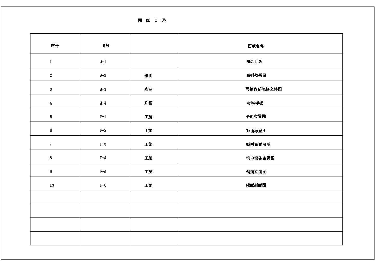 某小型服装商铺装修设计cad详细施工图