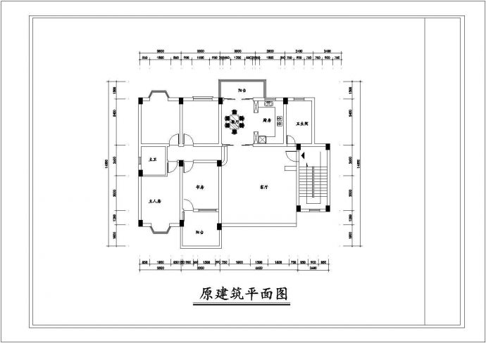 欧式住宅区室内装修全套设计cad基础平面图_图1