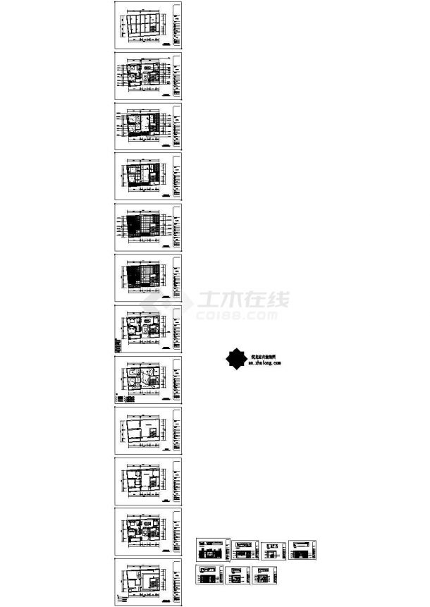 福建某自建房区现代简约风格两室两厅装修施工cad图纸（含软装方案）-图一