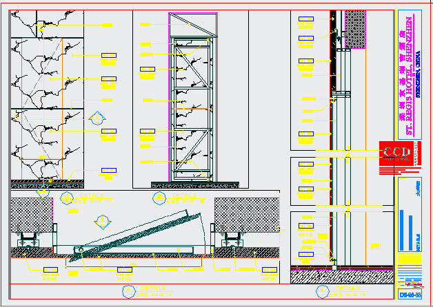 某门石材暗门服务台CAD设计详图_图1