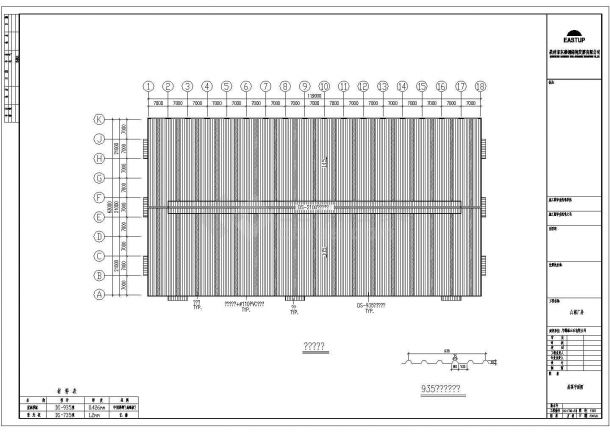 钢结构设计_某厂房钢结构设计CAD图-图一