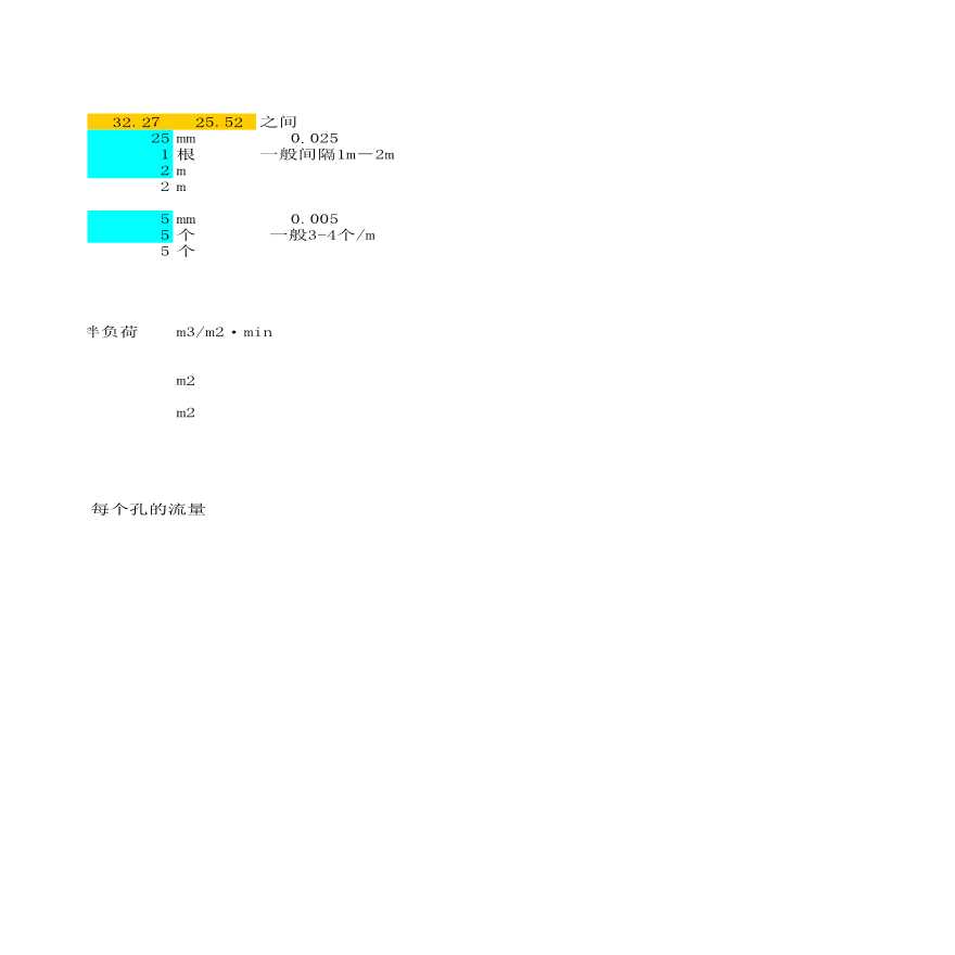 穿孔管曝气空气搅拌设计计算书-图二