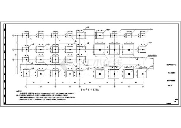 钢结构设计_框架办公车库综合楼结构施工CAD图-图二