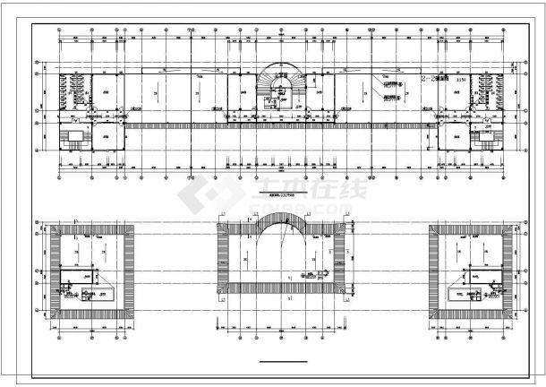 某地教学楼建筑设计方案cad图-图一