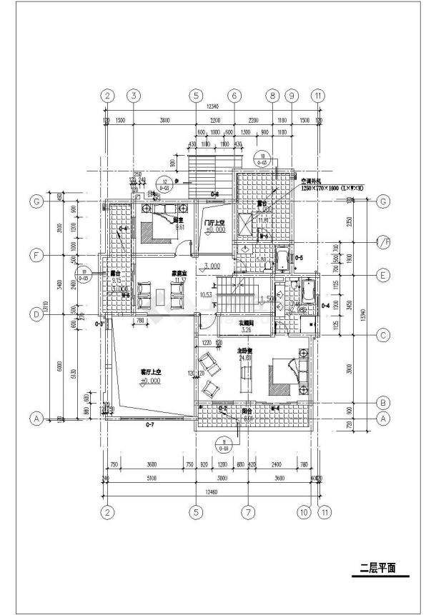 某地区二层半独栋别墅砌体结构别墅建筑结构施工图含效果图(设计说明）-图一