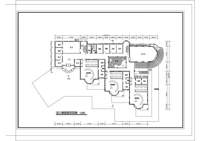 某区域幼儿园建筑设计CAD图_图1