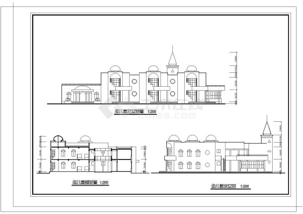某区域幼儿园建筑设计CAD图-图二
