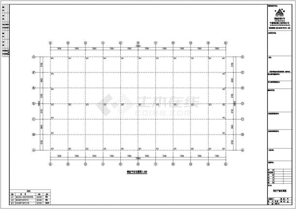 钢结构设计_某公司40米×75米钢结构厂房CAD图-图一